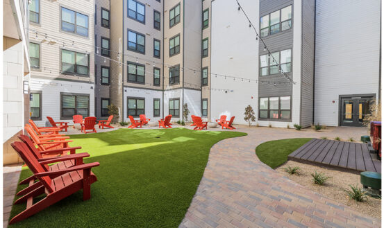 Courtyard with lounge seating