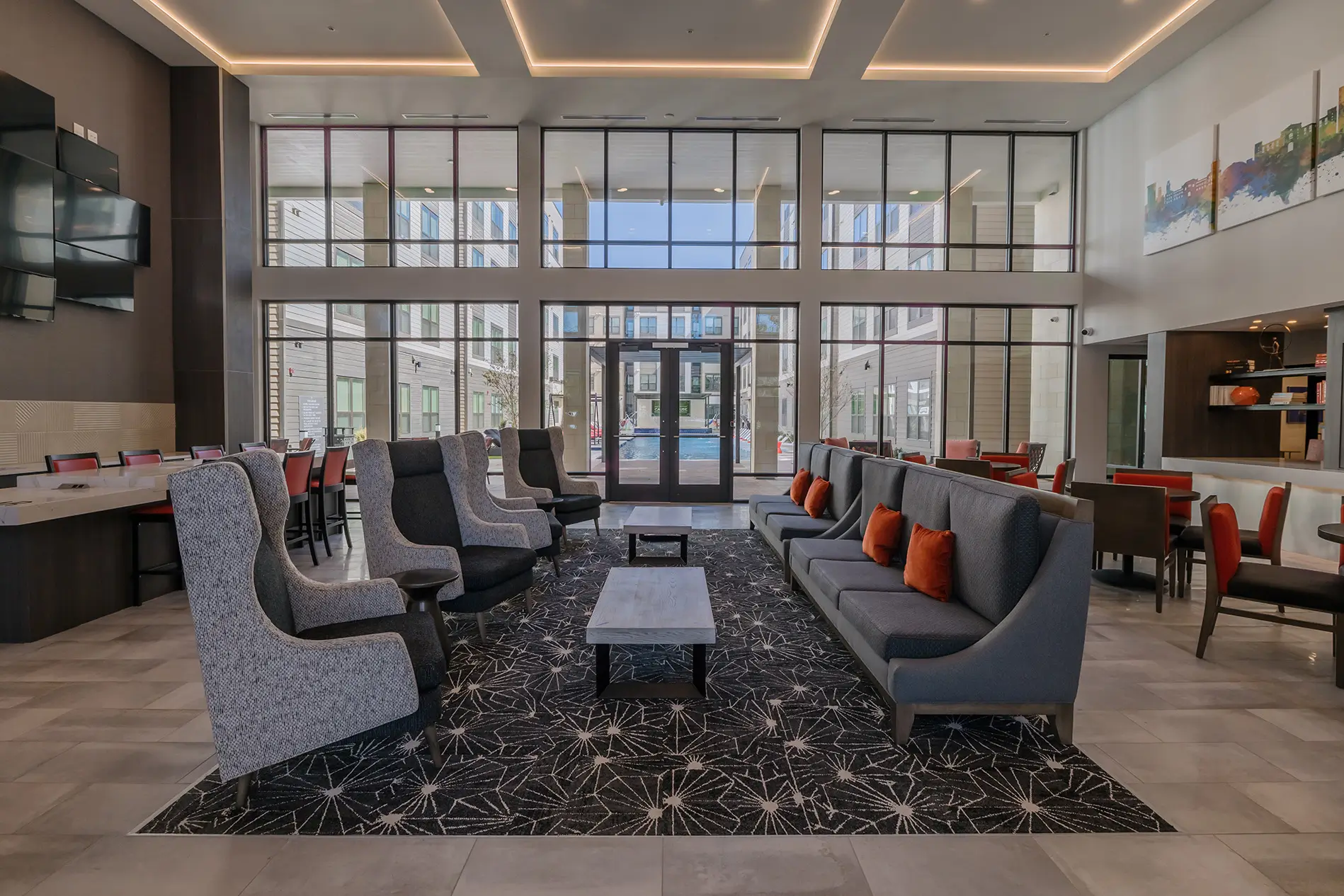 clubhouse with lounge seating