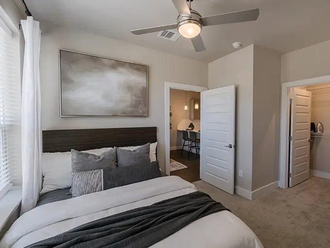 Furnished apartment bedroom